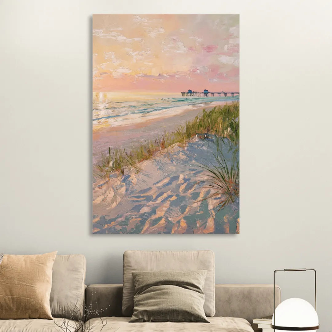 Virginia Beach Oceanfront Serenity Sitting Room - Canvas Wall Art