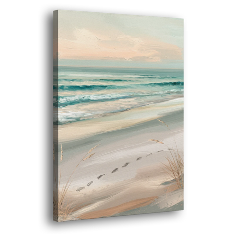 Virginia Beach Sand and Surf - Canvas Wall Art - Side