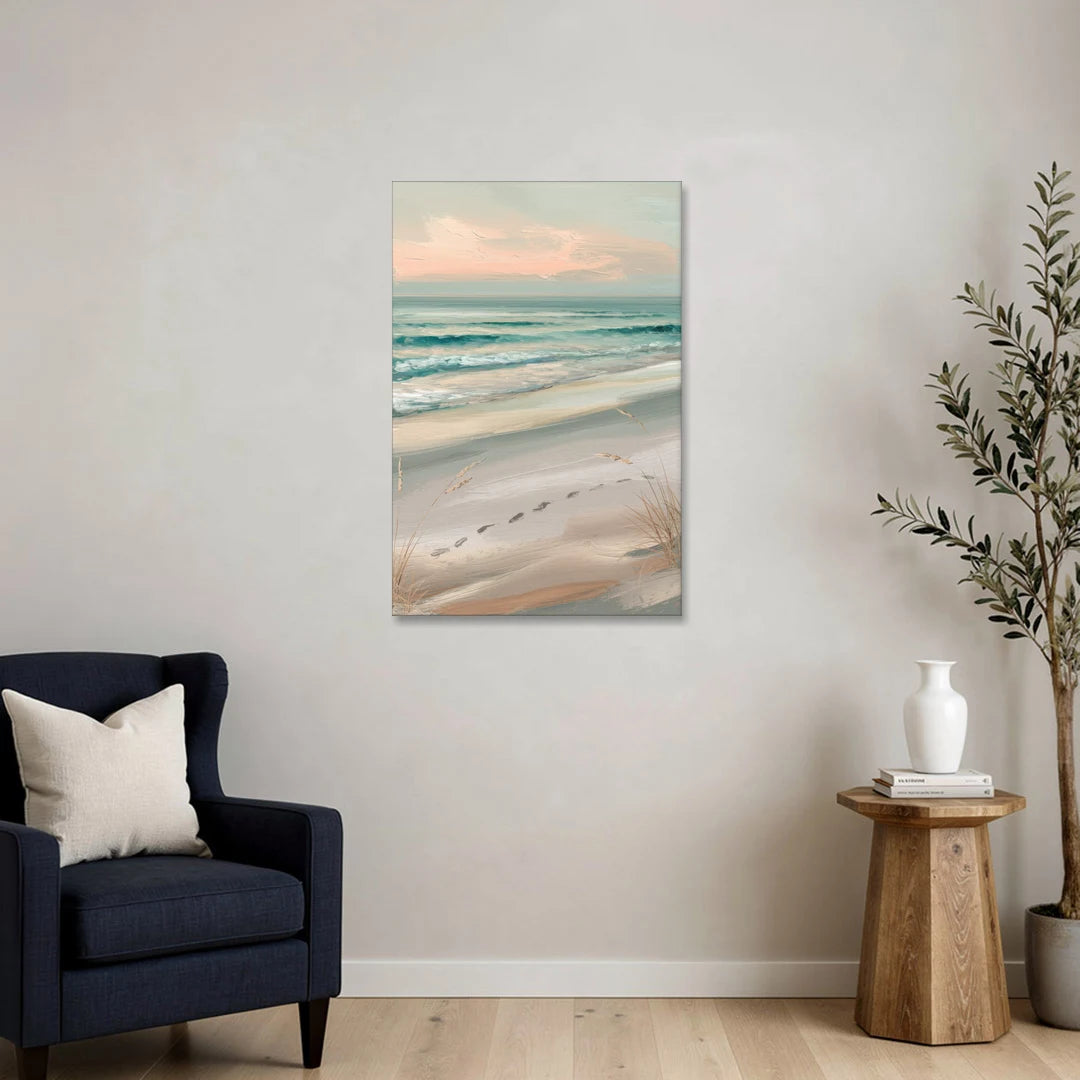 Virginia Beach Sand and Surf - Canvas Wall Art - Sofa - 24x36
