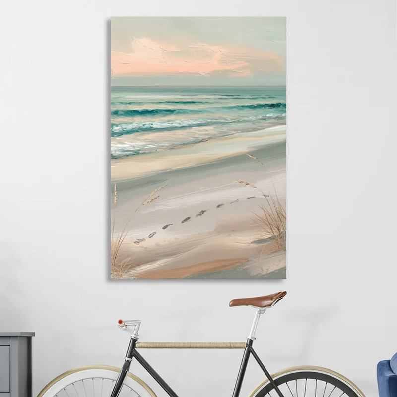 Virginia Beach Sand and Surf Living Room - Canvas Wall Art