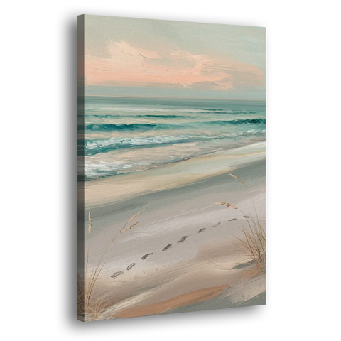Virginia Beach Sand and Surf - Canvas Wall Art