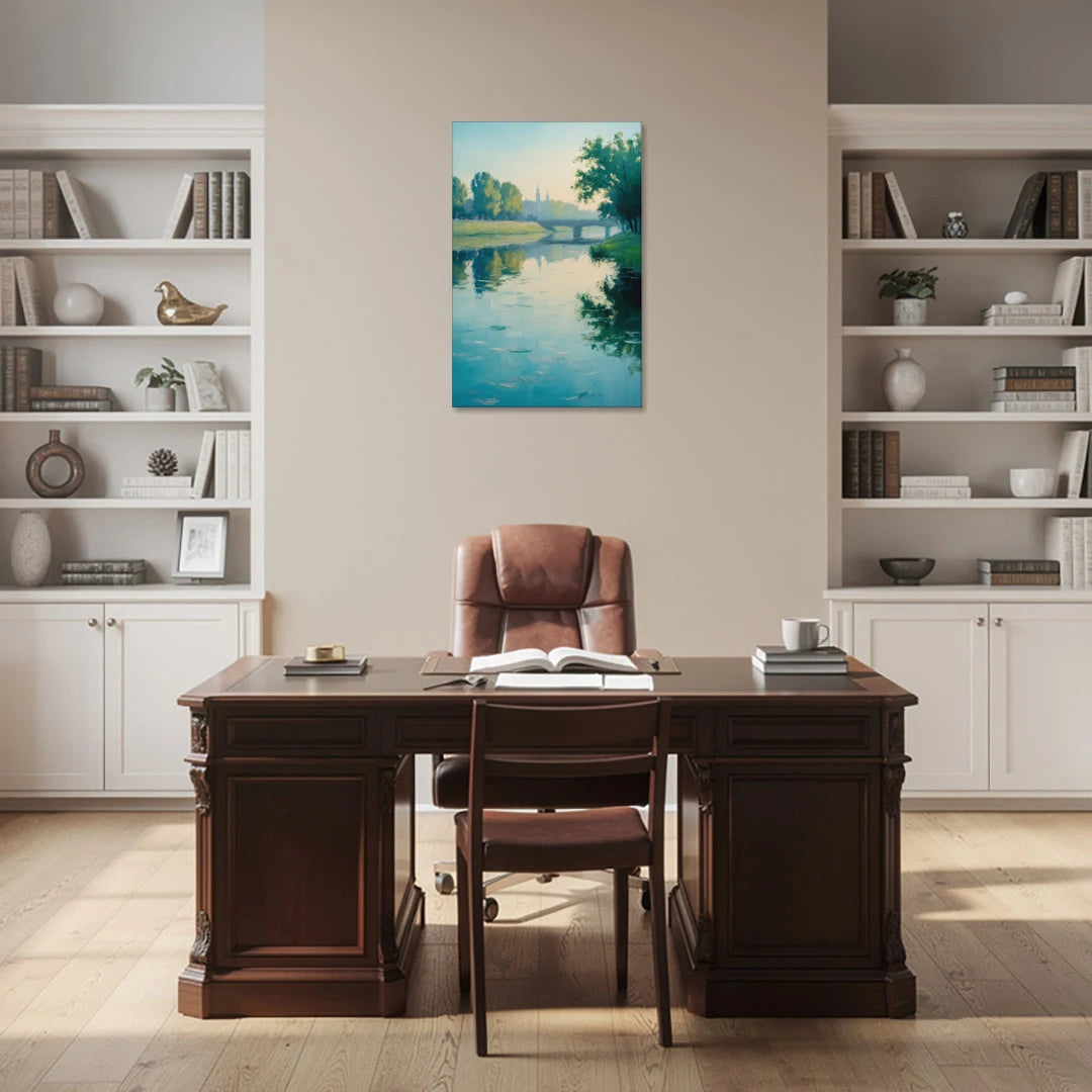 Vistula River Serenity - Canvas Wall Art - Office - 24x36