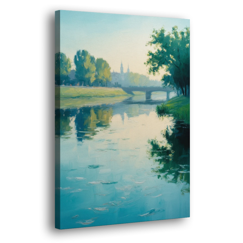 Vistula River Serenity - Canvas Wall Art - Side