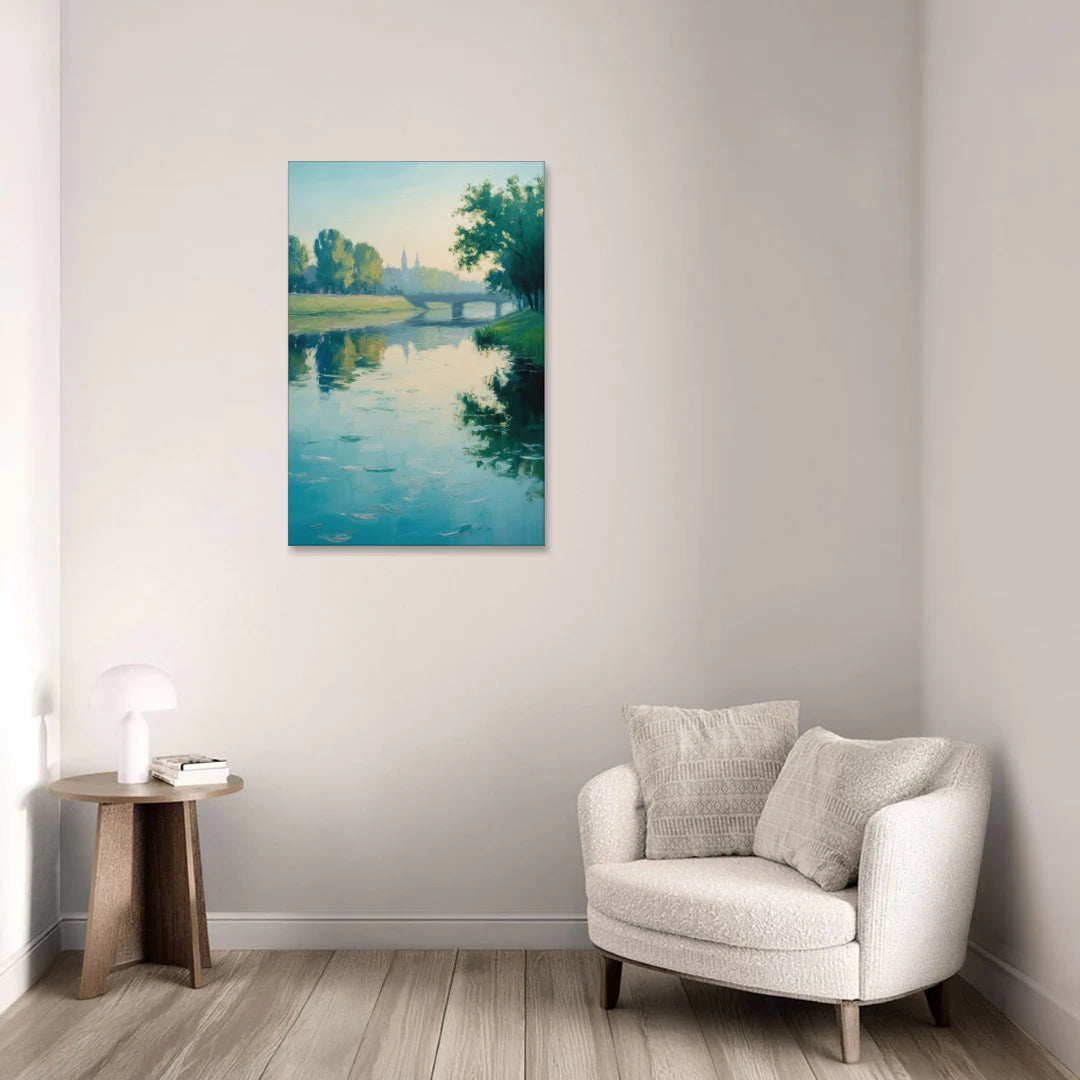 Vistula River Serenity - Canvas Wall Art - Sofa - 24x36