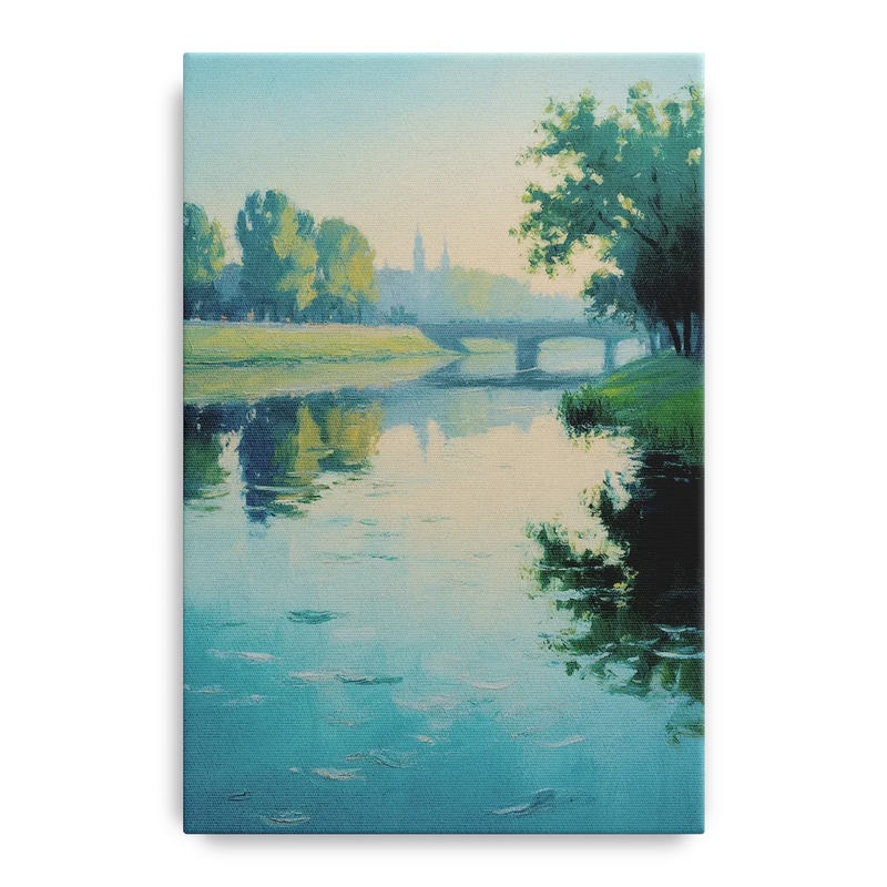 Vistula River Serenity Front - Canvas Wall Art