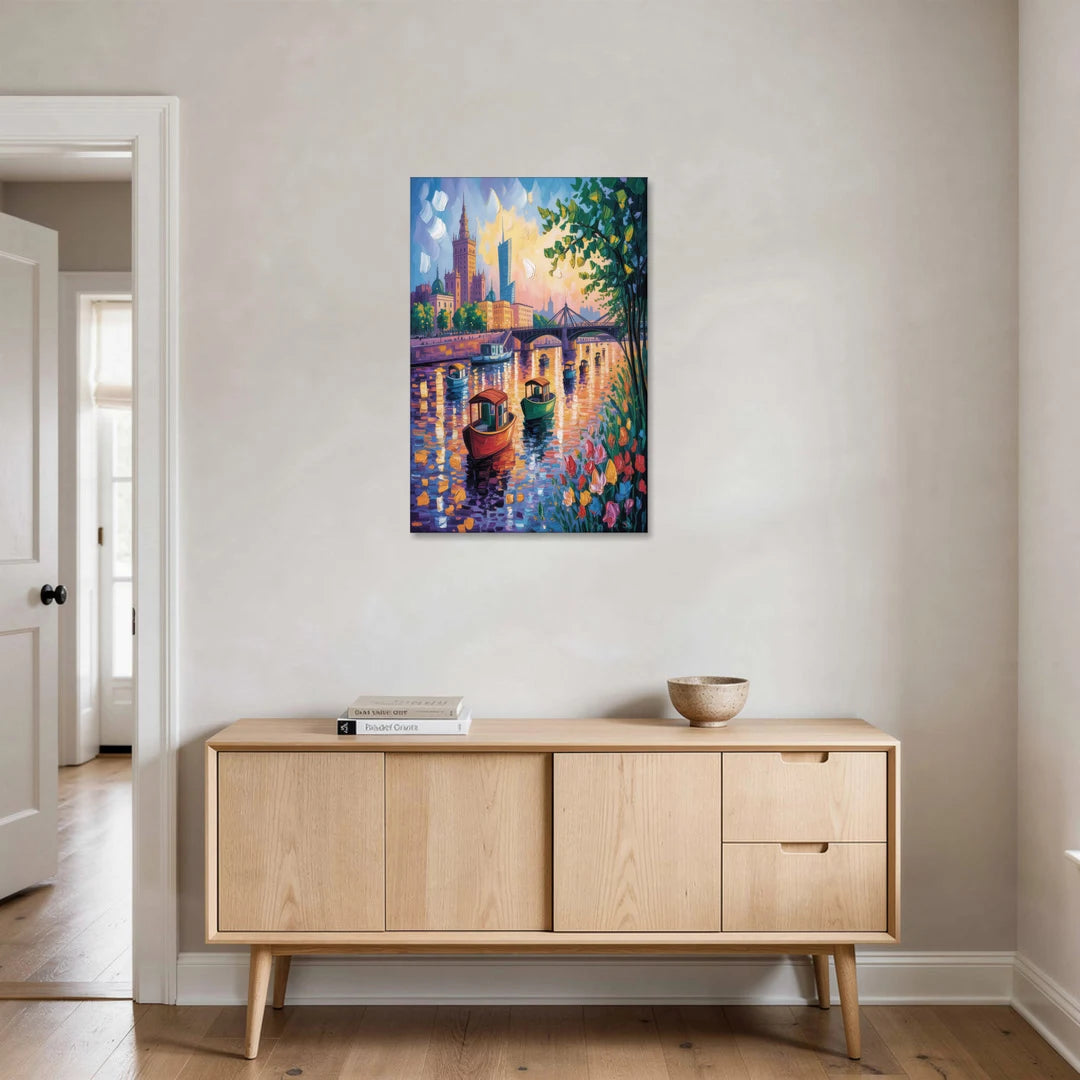 Vistula River View - Canvas Wall Art - Coffee Table - 24x36