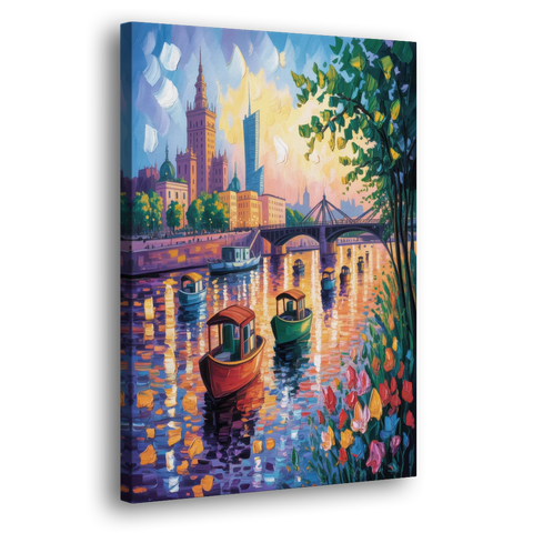 Vistula River View - Canvas Wall Art - Side