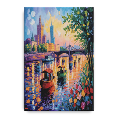 Vistula River View Front - Canvas Wall Art