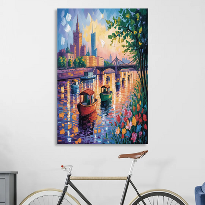 Vistula River View Living Room - Canvas Wall Art