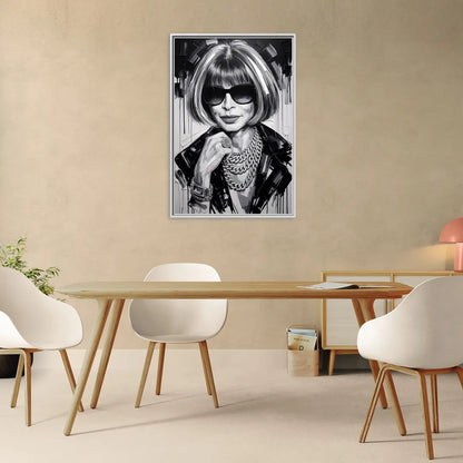 Vogue Soul 2.0 - Living Room White Frame Canvas