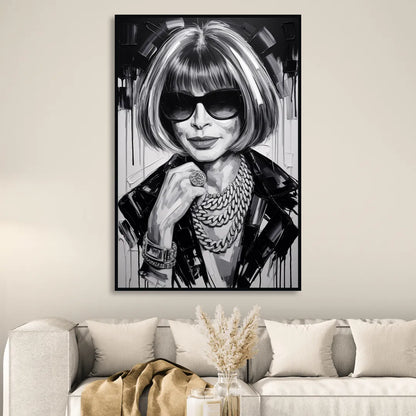Vogue Soul 2.0 Living Room - Black Canvas Wall Art