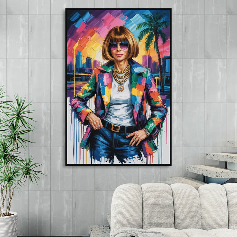 Vogue Soul Sitting Room - Black Canvas Wall Art