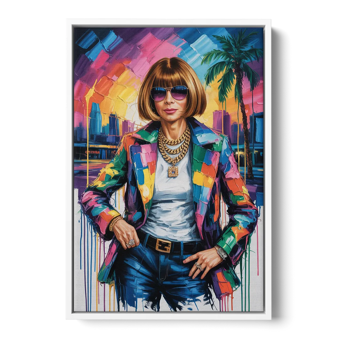 Vogue Soul - White Frame Canvas