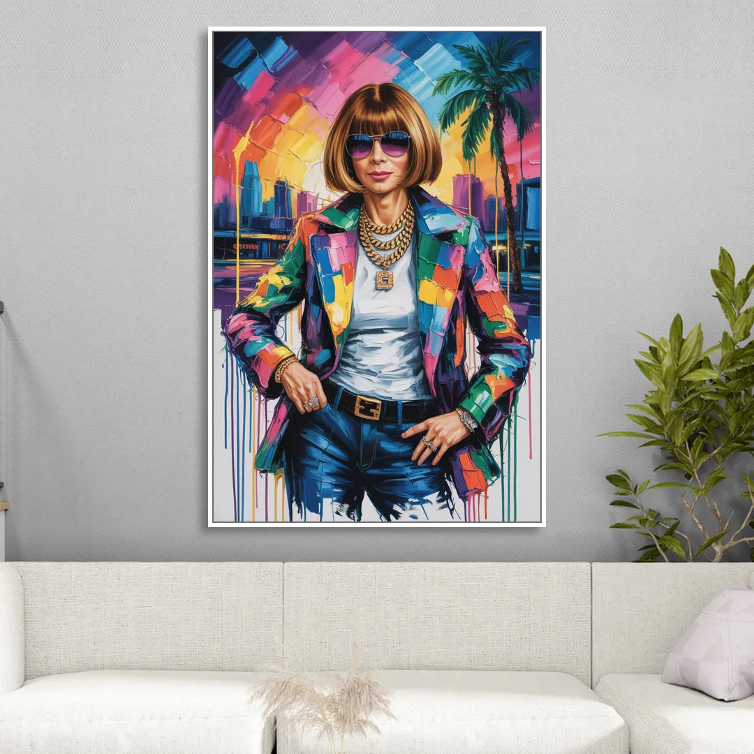 Vogue Soul Sitting Room - White Canvas Wall Art