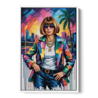 Vogue Soul Front - White Canvas Wall Art