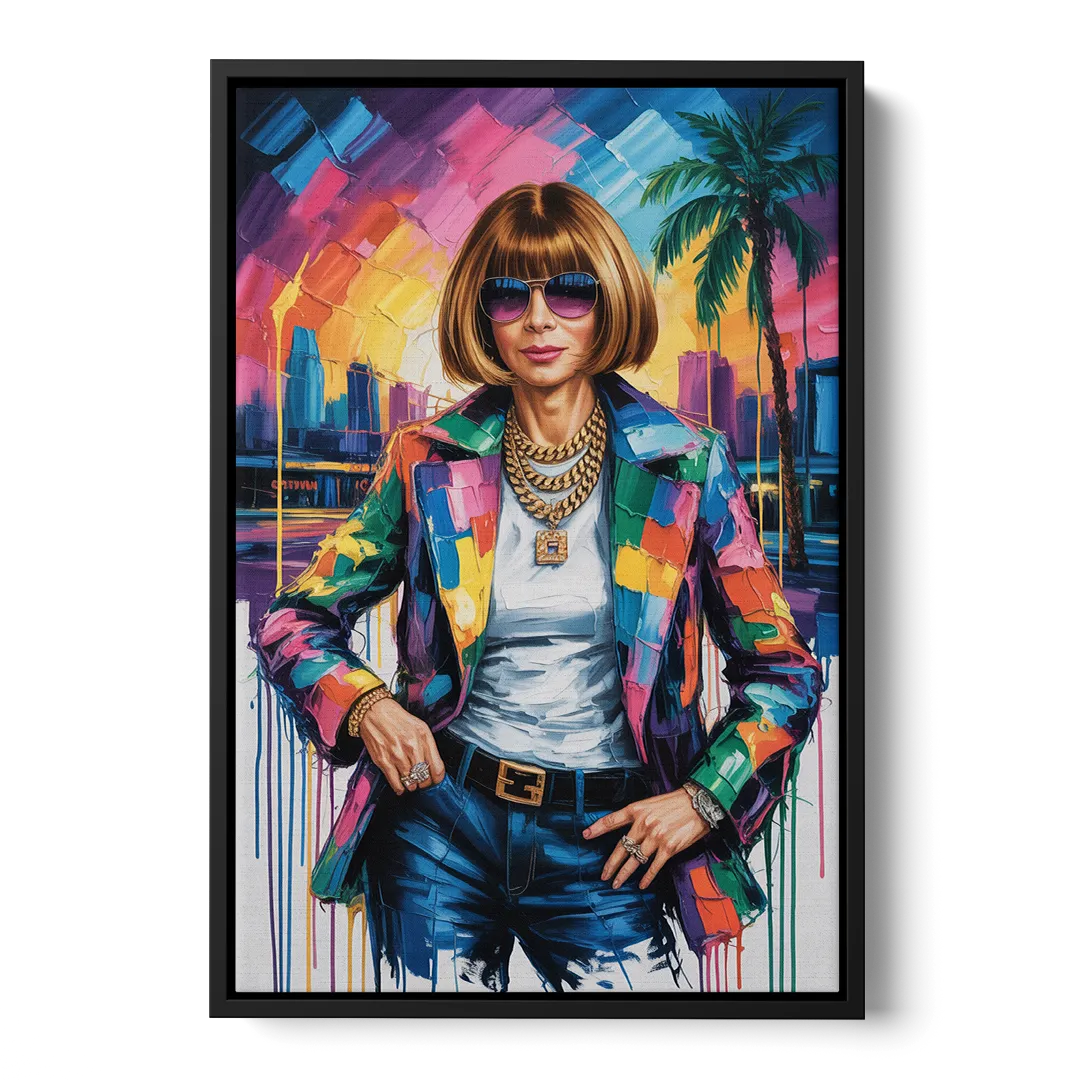 Vogue Soul Front - Black Canvas Wall Art