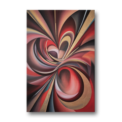 Vortex Symphony Red Abstract - Canvas Wall Art - Front