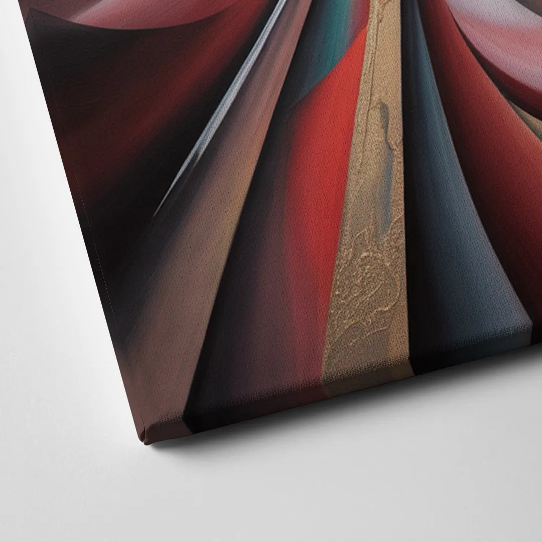 Vortex Symphony Red Abstract Canvas Close Up