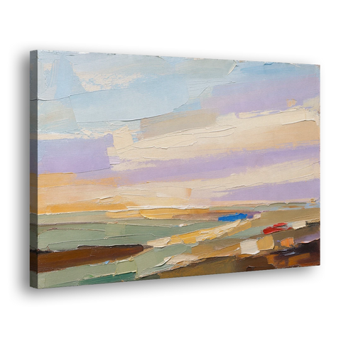 Wall Art Above Sofa Lilac Haze Meadow - Canvas Wall Art - Side