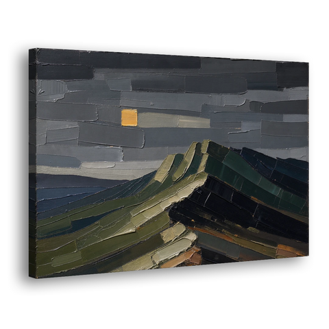 Wall Art for Man Cave Ochre Moon Ridge - Canvas Wall Art - Side