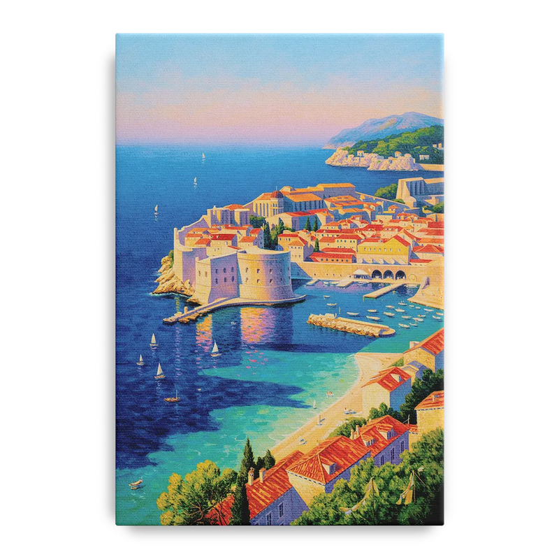 Walls of Dubrovnik Front - Canvas Wall Art