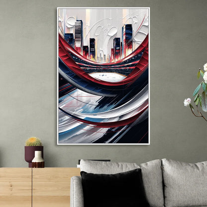 Washington Capitals Hockey Living Room - White Canvas Wall Art