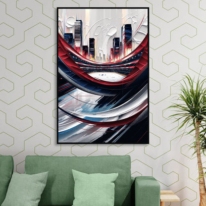Washington Capitals Hockey Living Room - Black Canvas Wall Art