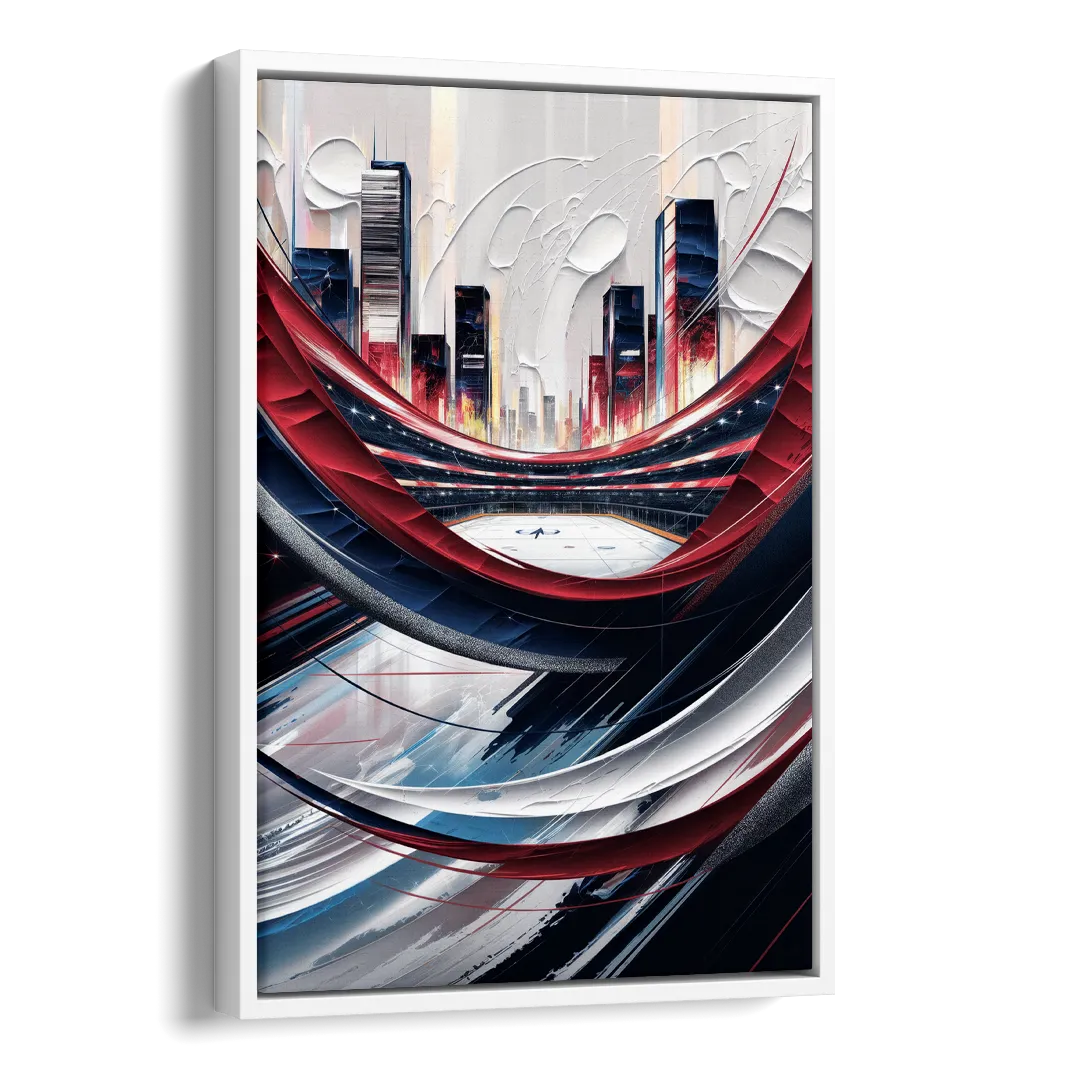 Washington Capitals Hockey Side - White Canvas Wall Art