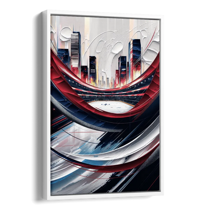Washington Capitals Hockey Side - White Canvas Wall Art