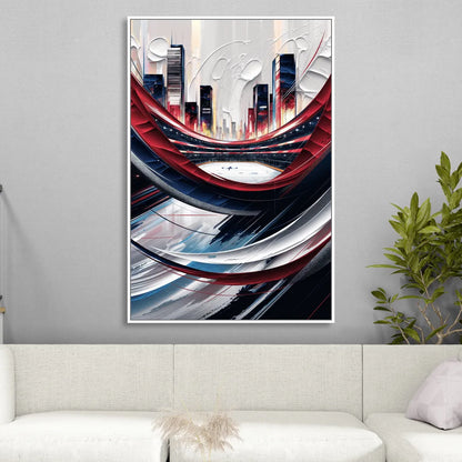 Washington Capitals Hockey Sitting Room - White Canvas Wall Art