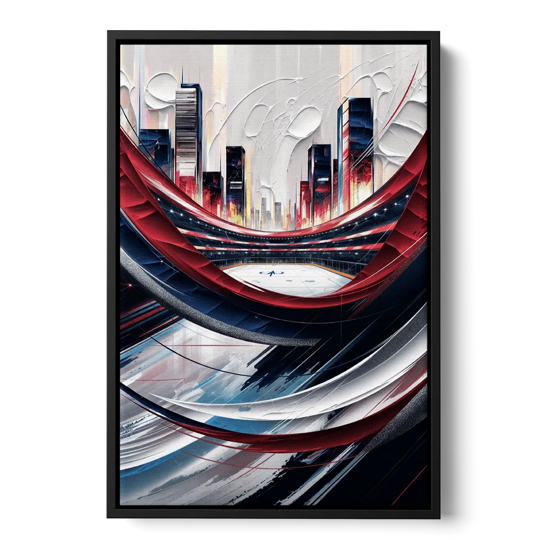 Washington Capitals Hockey Front - Black Canvas Wall Art