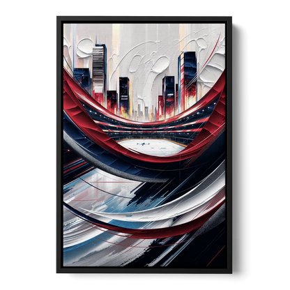 Washington Capitals Hockey Front - Black Canvas Wall Art