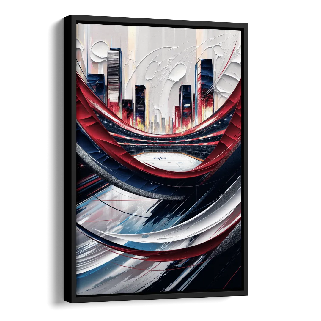 Washington Capitals Hockey Side - Black Canvas Wall Art