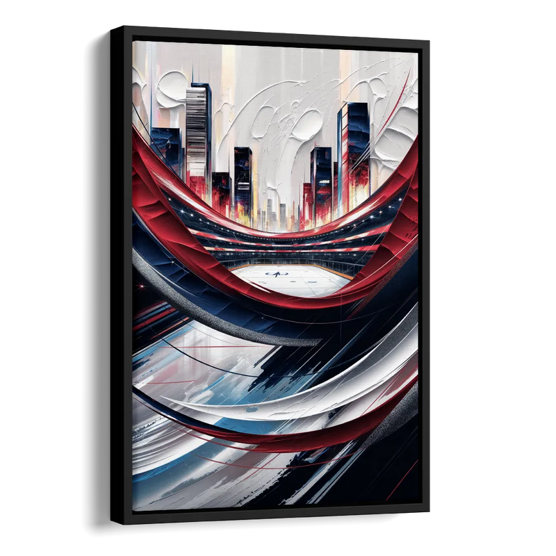 Washington Capitals Hockey Side - Black Canvas Wall Art