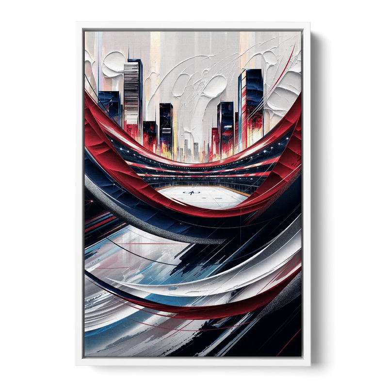 Washington Capitals Hockey Front - White Canvas Wall Art