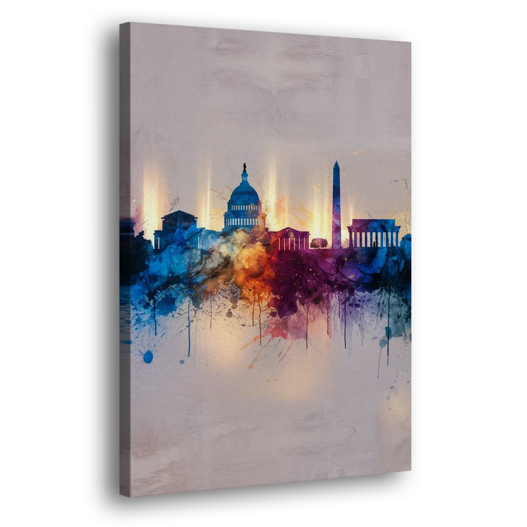 Washington Cityscapes Side - Canvas Wall Art