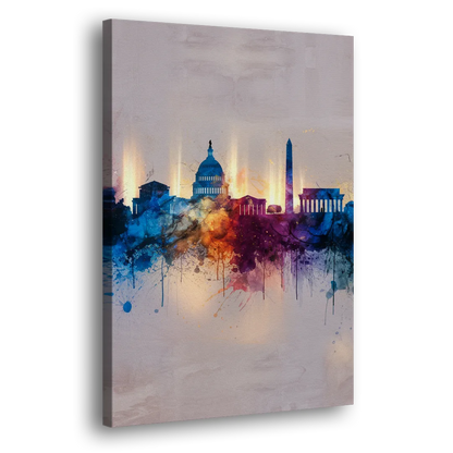 Washington Cityscapes Side - Canvas Wall Art