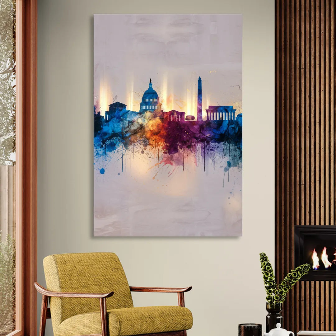 Washington Cityscapes Living Room - Canvas Wall Art