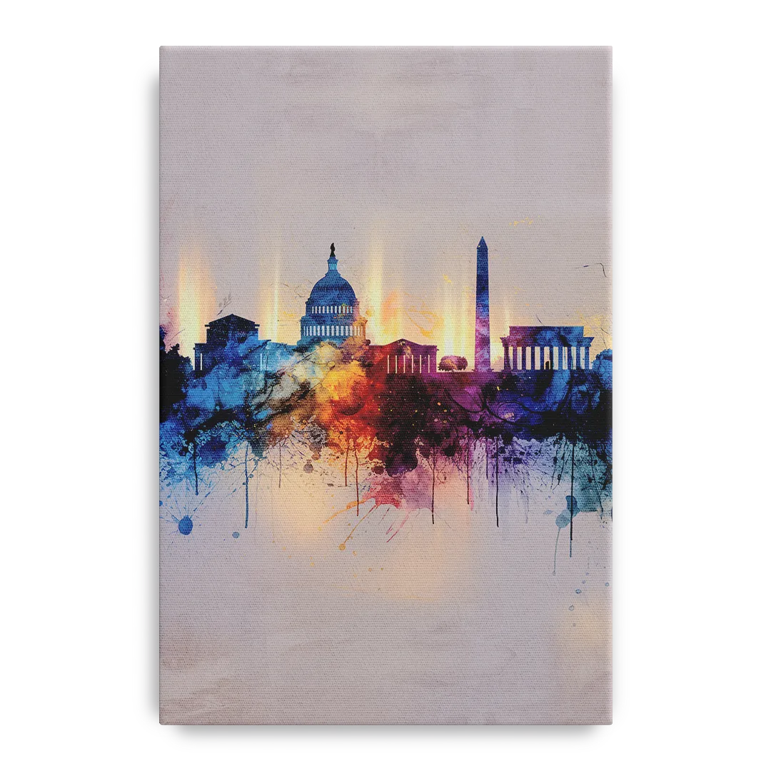 Washington Cityscapes Front - Canvas Wall Art
