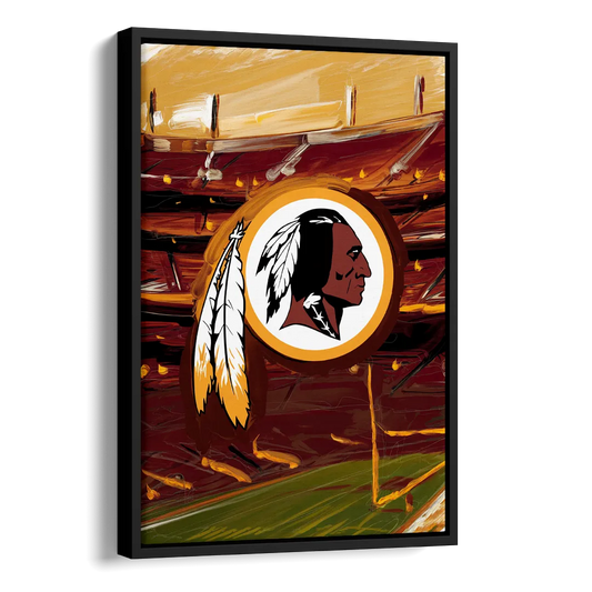 Washington Commanders Legacy Side - Black Canvas Wall Art