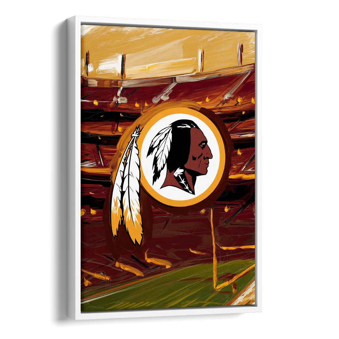 Washington Commanders Legacy Side - White Canvas Wall Art