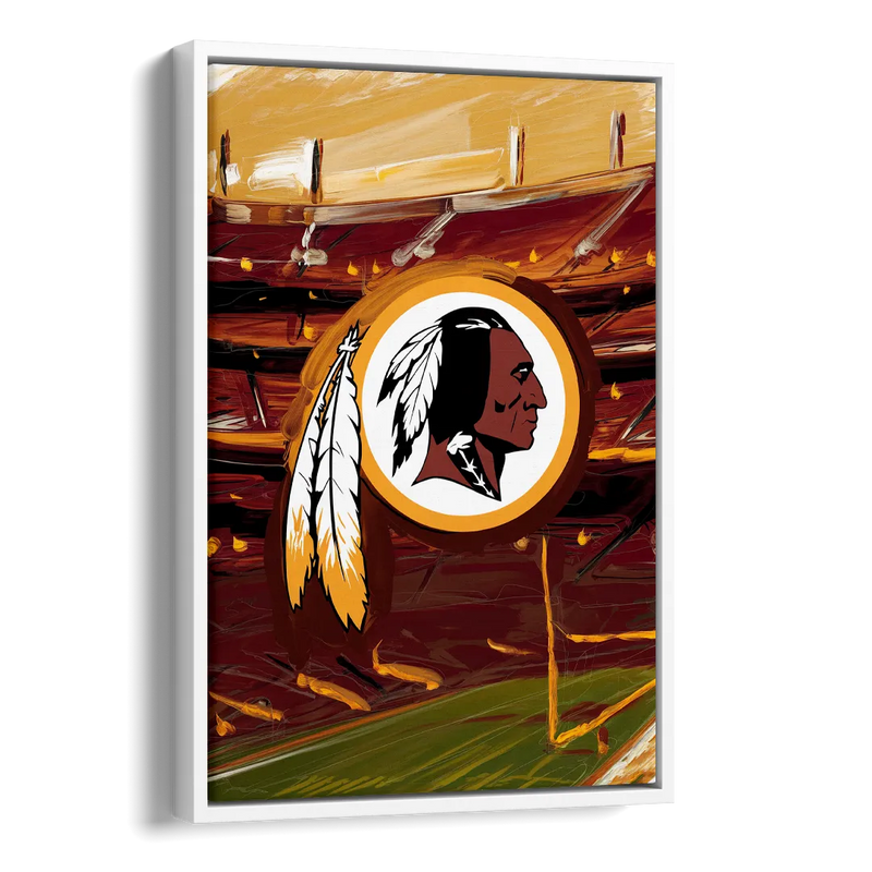 Washington Commanders Legacy Side - White Canvas Wall Art