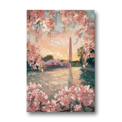 Washington DC Cherry Blossoms - Canvas Wall Art - Front
