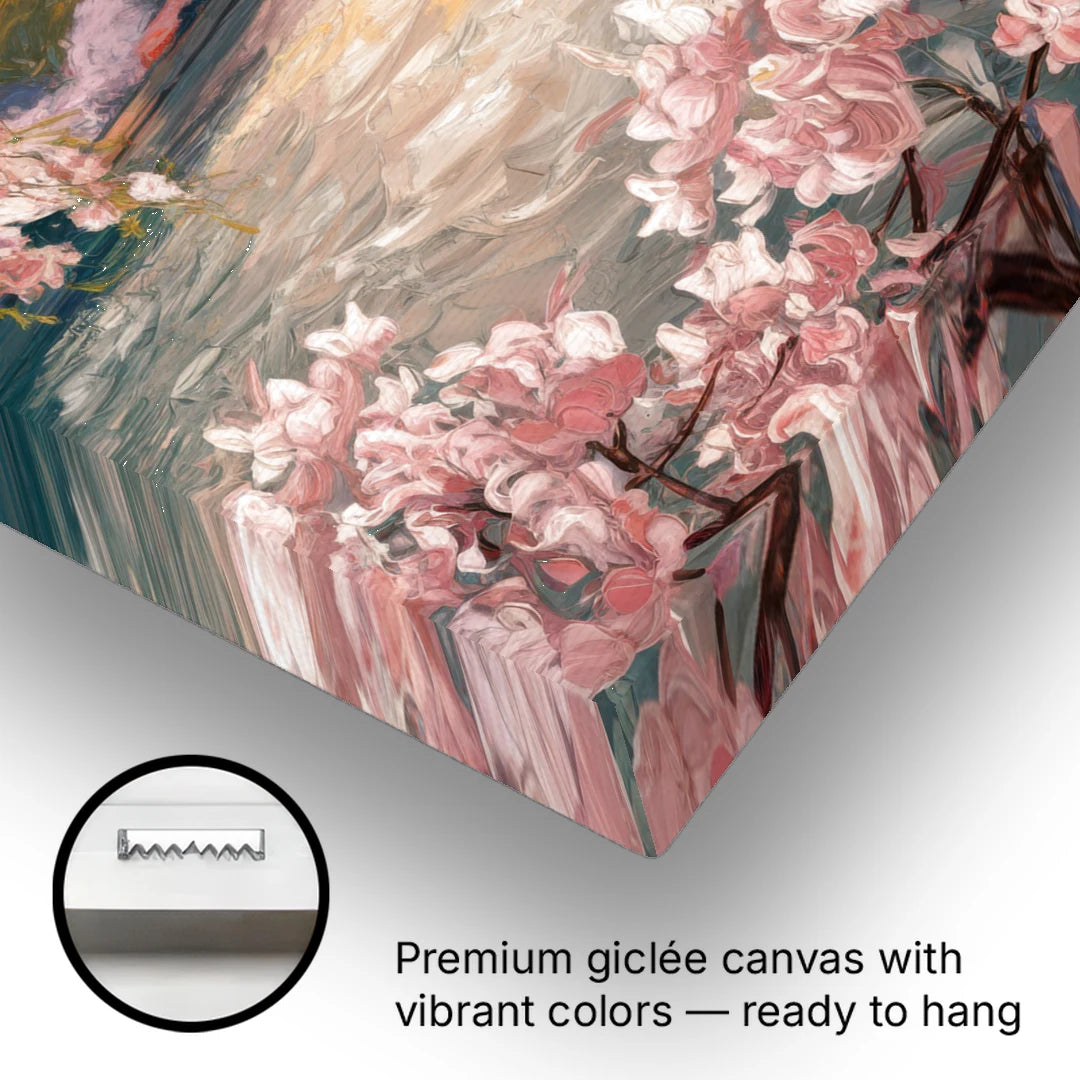 Washington DC Cherry Blossoms - Canvas Wall Art - Gallery Wrap Corner