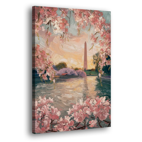 Washington DC Cherry Blossoms - Canvas Wall Art