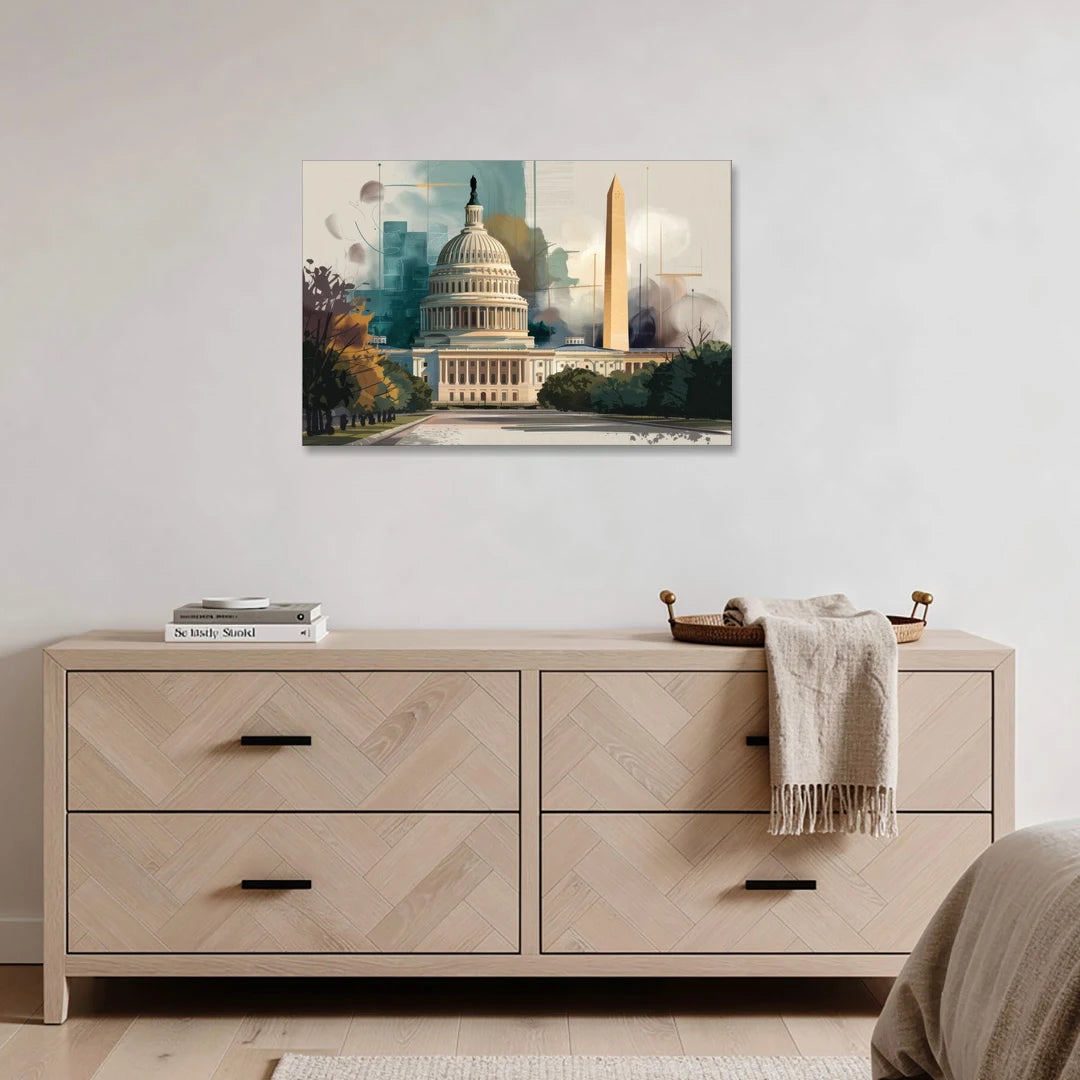Washington Dc Architecture - Canvas Wall Art - Coffee Table - 36x24