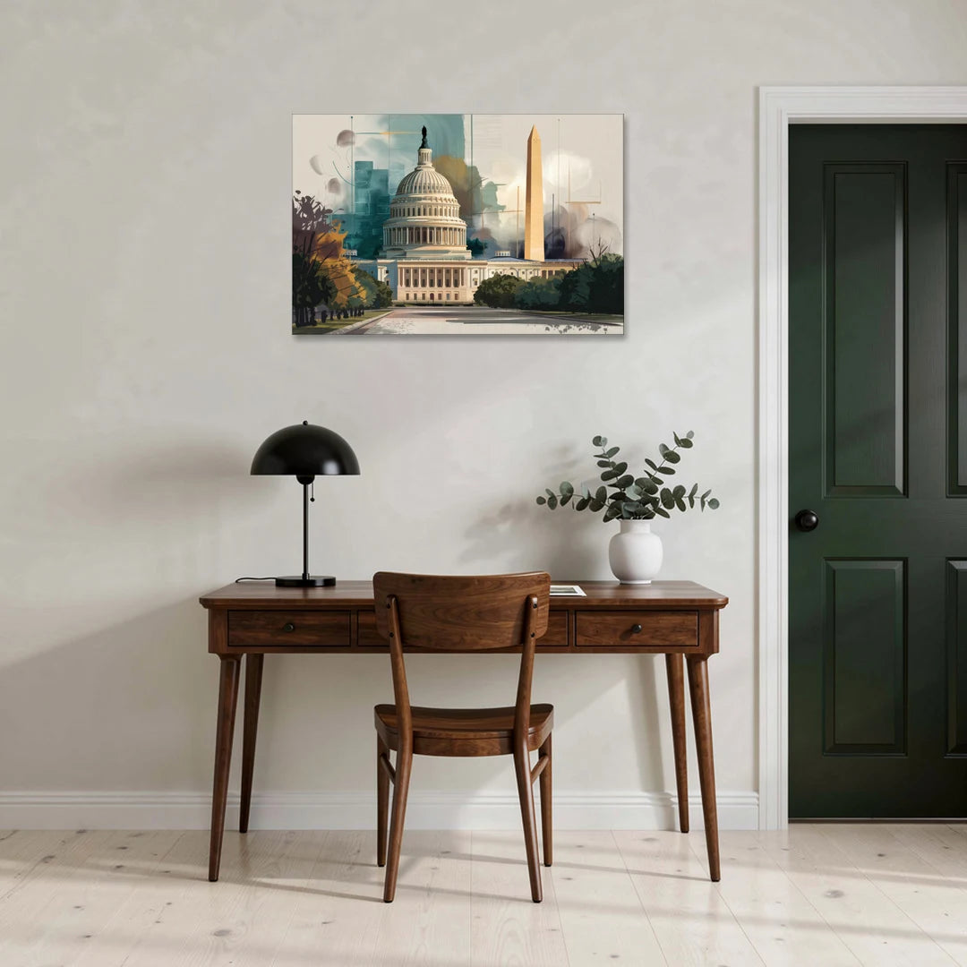 Washington Dc Architecture - Canvas Wall Art - Office - 36x24