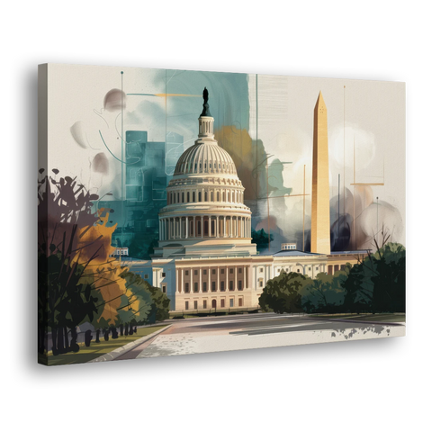 Washington Dc Architecture - Canvas Wall Art - Side