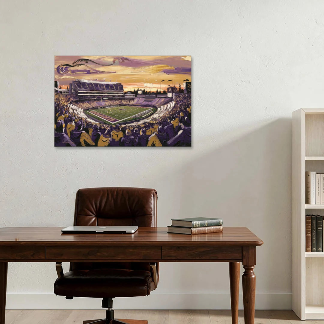 Washington Huskies Spirit - Canvas Wall Art - Office - 36x24