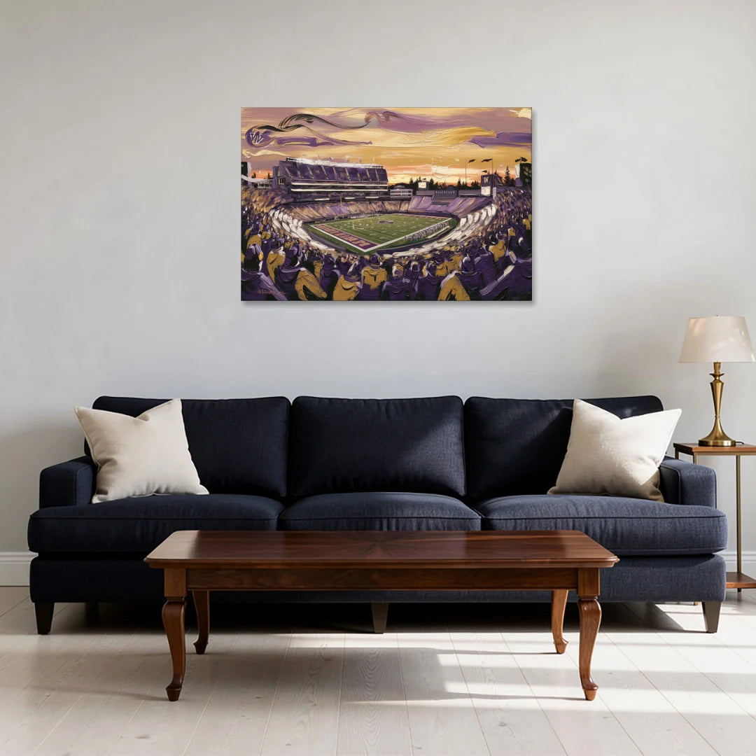 Washington Huskies Spirit - Canvas Wall Art - Sofa - 36x24